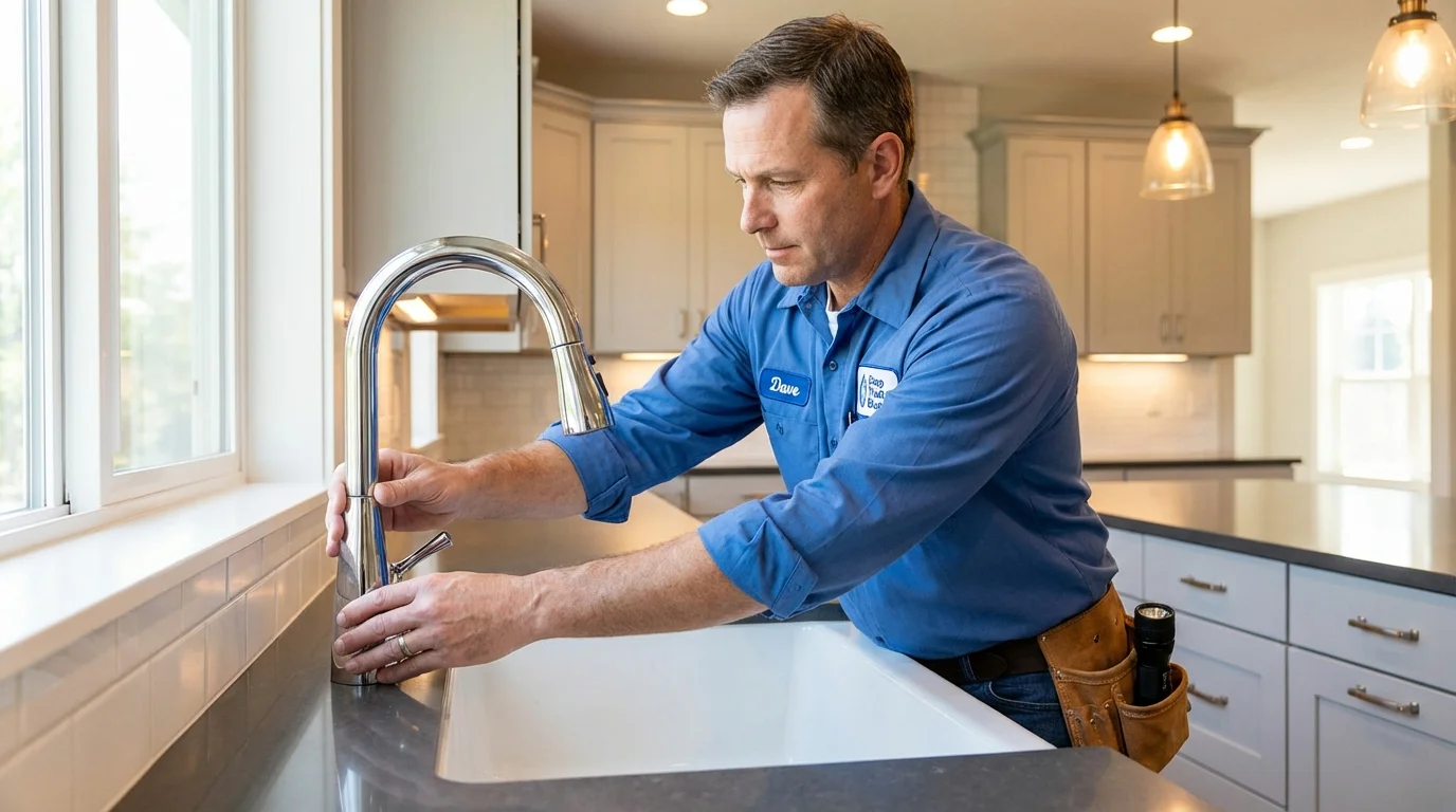 Kitchen faucet installation by Johns Plumbing LLC in Belmar